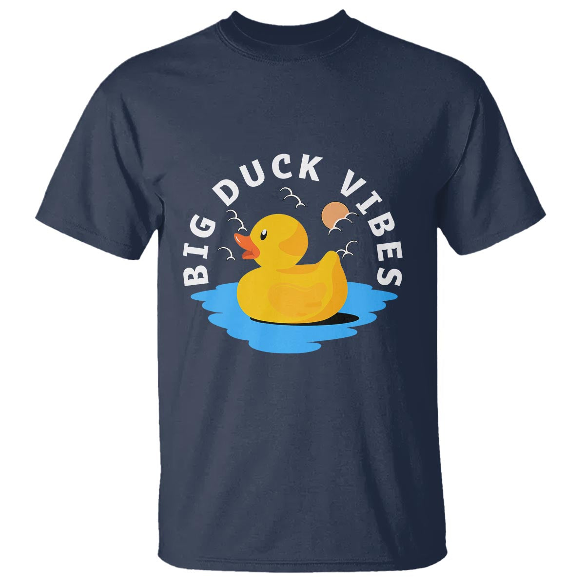 Rubber Ducky T Shirt Big Duck Vibes Cute Surfing Ocean Waves Summer Vacation - Wonder Print Shop