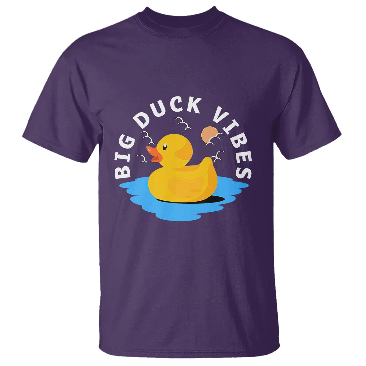 Rubber Ducky T Shirt Big Duck Vibes Cute Surfing Ocean Waves Summer Vacation - Wonder Print Shop