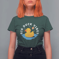 Rubber Ducky T Shirt For Women Big Duck Vibes Cute Surfing Ocean Waves Summer Vacation - Wonder Print Shop