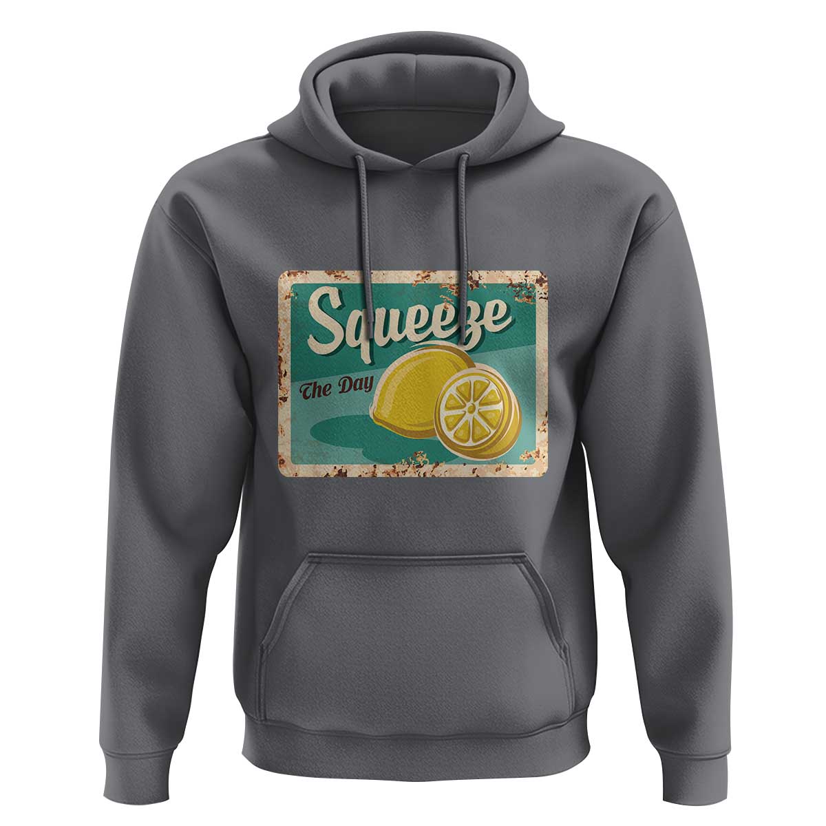 Funny Quote Hoodie Squeeze The Day Vintage Lemon - Wonder Print Shop
