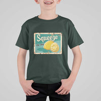 Funny Quote T Shirt For Kid Squeeze The Day Vintage Lemon - Wonder Print Shop