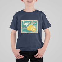 Funny Quote T Shirt For Kid Squeeze The Day Vintage Lemon - Wonder Print Shop