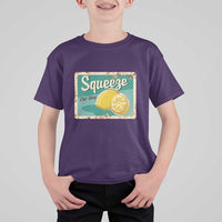 Funny Quote T Shirt For Kid Squeeze The Day Vintage Lemon - Wonder Print Shop