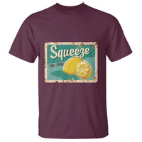 Funny Quote T Shirt Squeeze The Day Vintage Lemon - Wonder Print Shop