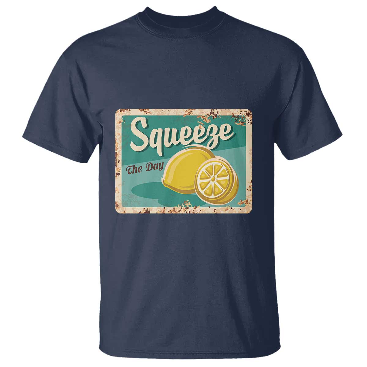 Funny Quote T Shirt Squeeze The Day Vintage Lemon - Wonder Print Shop