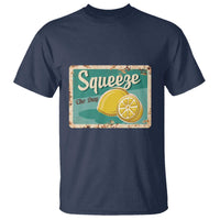 Funny Quote T Shirt Squeeze The Day Vintage Lemon - Wonder Print Shop