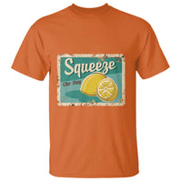 Funny Quote T Shirt Squeeze The Day Vintage Lemon - Wonder Print Shop
