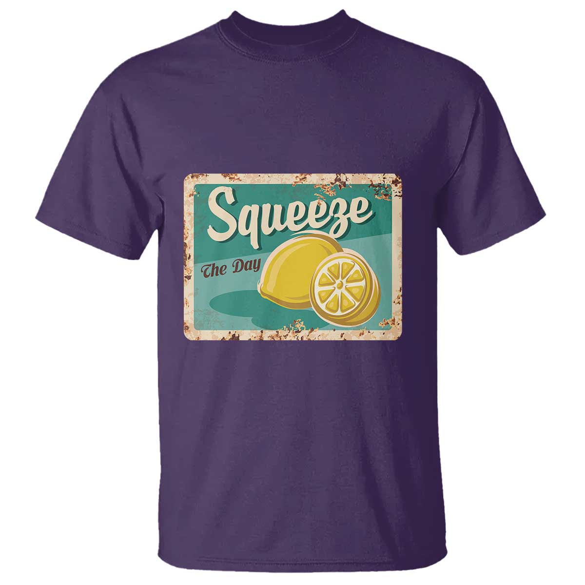 Funny Quote T Shirt Squeeze The Day Vintage Lemon - Wonder Print Shop