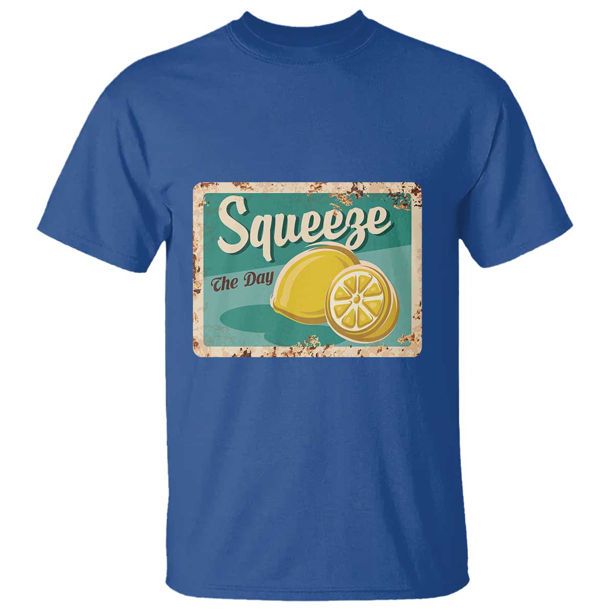 Funny Quote T Shirt Squeeze The Day Vintage Lemon - Wonder Print Shop