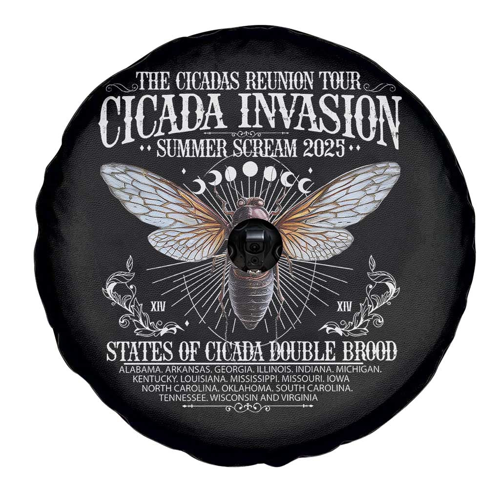 The Cicadas Reunion Tour 2025 Spare Tire Cover Cicada Invasion Brood XIV Vintage Concert Fest