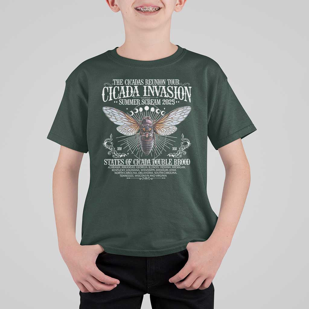 The Cicadas Reunion Tour 2025 T Shirt For Kid Cicada Invasion Brood XIV Vintage Concert Fest