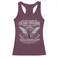 The Cicadas Reunion Tour 2025 Racerback Tank Top Cicada Invasion Brood XIV Vintage Concert Fest