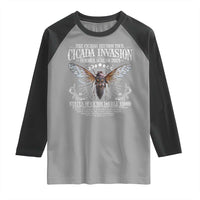 The Cicadas Reunion Tour 2025 Raglan Shirt Cicada Invasion Brood XIV Vintage Concert Fest