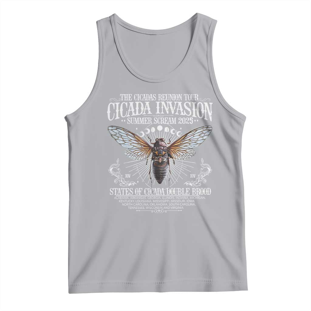 The Cicadas Reunion Tour 2025 Tank Top Cicada Invasion Brood XIV Vintage Concert Fest