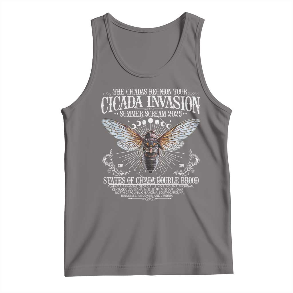 The Cicadas Reunion Tour 2025 Tank Top Cicada Invasion Brood XIV Vintage Concert Fest