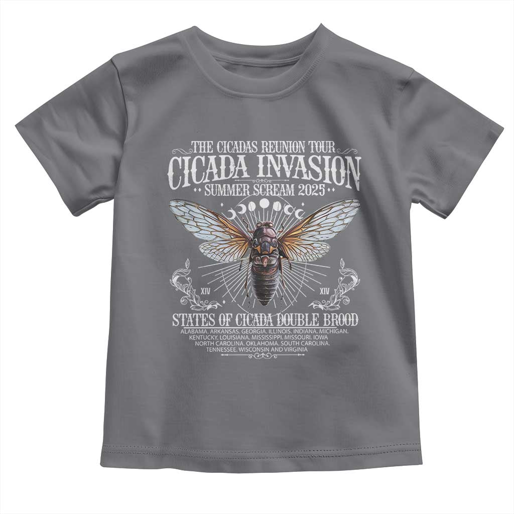 The Cicadas Reunion Tour 2025 Toddler T Shirt Cicada Invasion Brood XIV Vintage Concert Fest