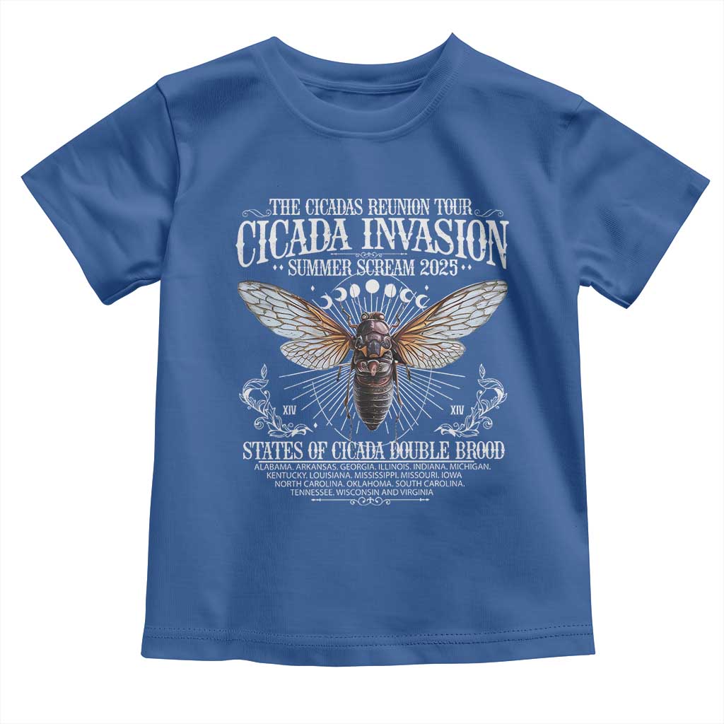 The Cicadas Reunion Tour 2025 Toddler T Shirt Cicada Invasion Brood XIV Vintage Concert Fest