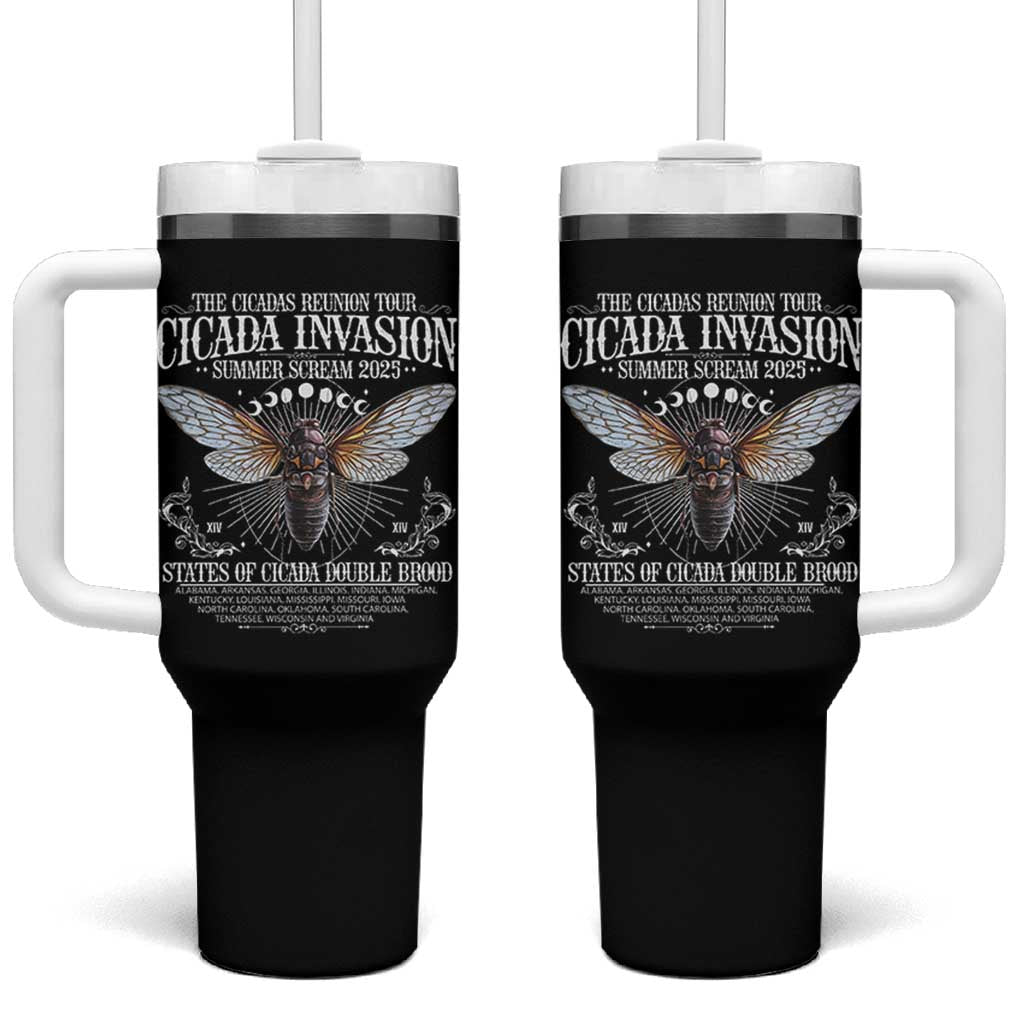The Cicadas Reunion Tour 2025 Tumbler With Handle Cicada Invasion Brood XIV Vintage Concert Fest