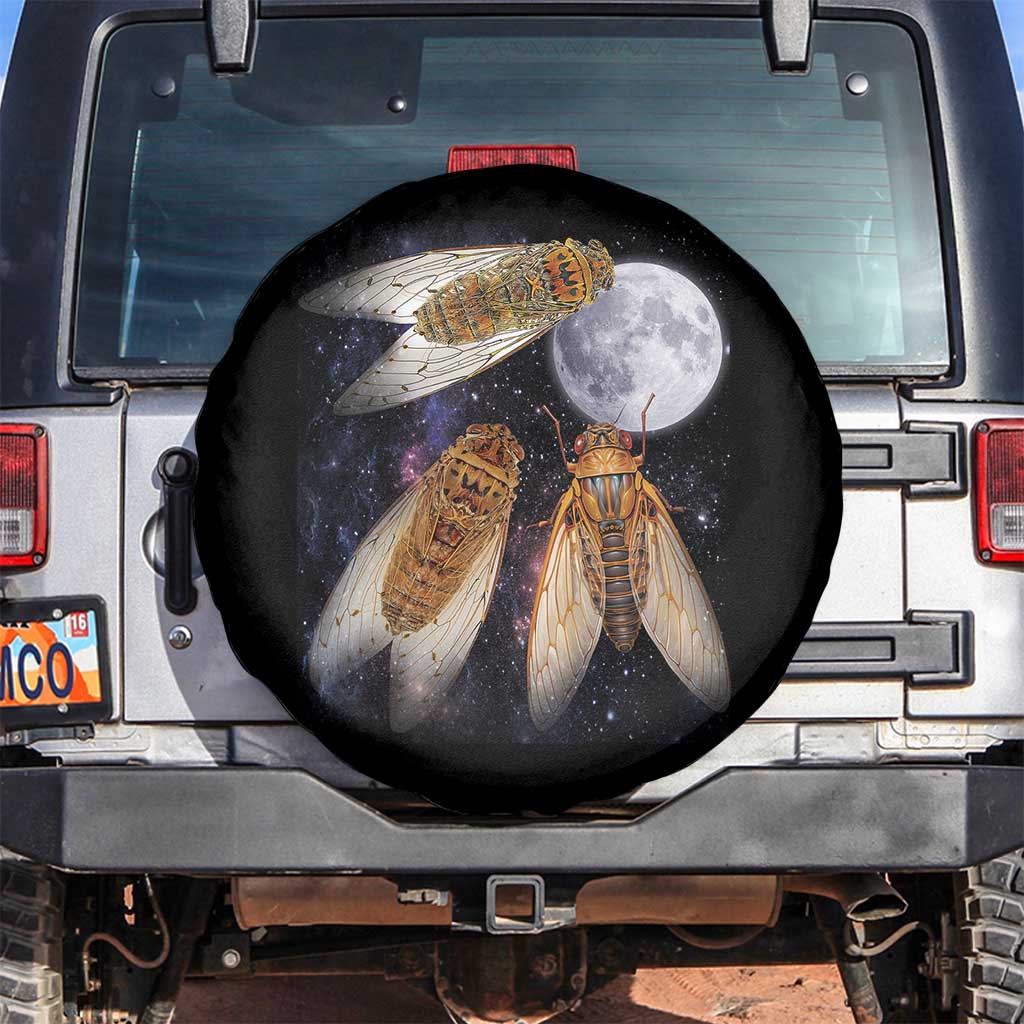 Funny 3 Cicadas Concert Fest Moon Cicada Reunion Spare Tire Cover