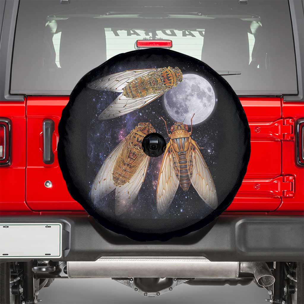 Funny 3 Cicadas Concert Fest Moon Cicada Reunion Spare Tire Cover
