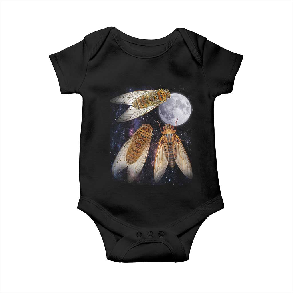 Funny 3 Cicadas Concert Fest Moon Cicada Reunion Baby Onesie