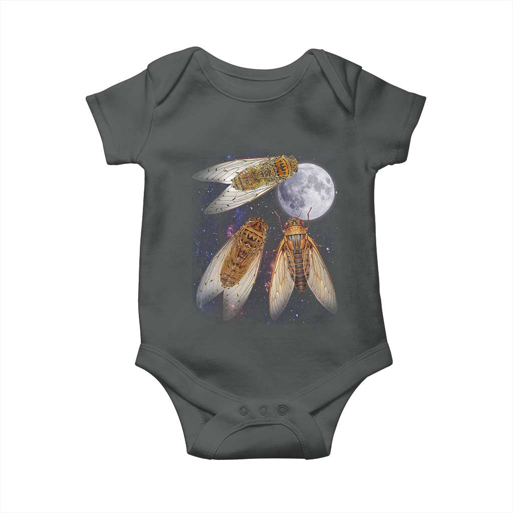 Funny 3 Cicadas Concert Fest Moon Cicada Reunion Baby Onesie