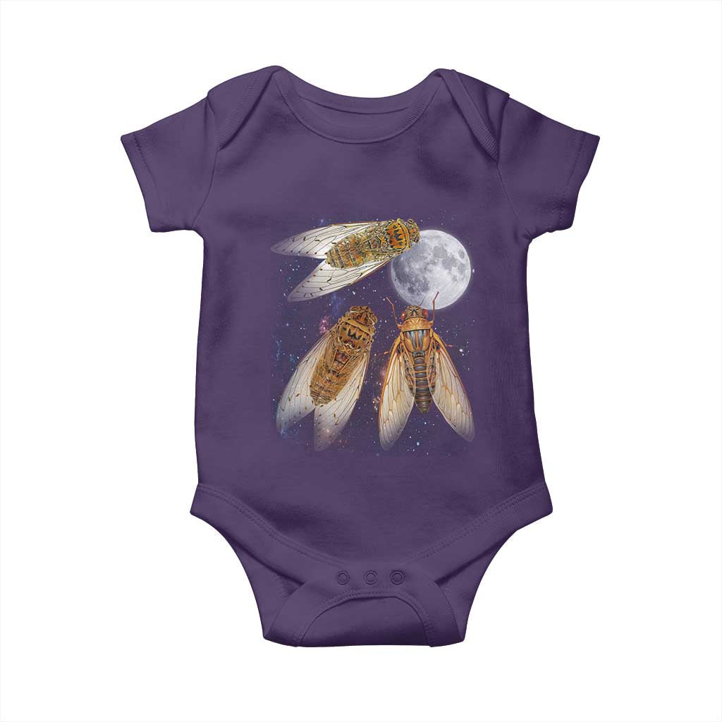 Funny 3 Cicadas Concert Fest Moon Cicada Reunion Baby Onesie