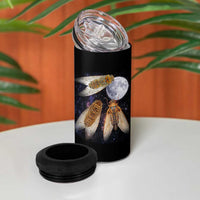 Funny 3 Cicadas Concert Fest Moon Cicada Reunion 4 in 1 Can Cooler Tumbler