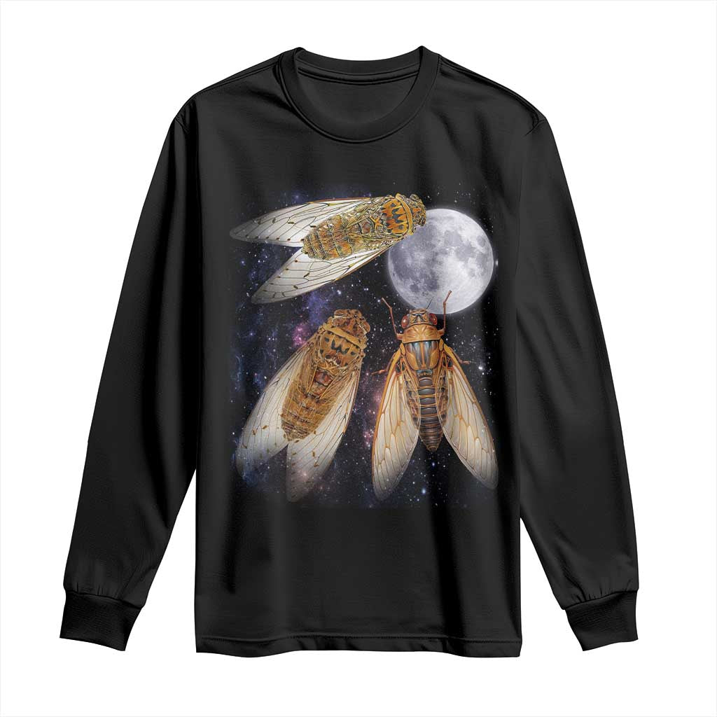 Funny 3 Cicadas Concert Fest Moon Cicada Reunion Long Sleeve Shirt
