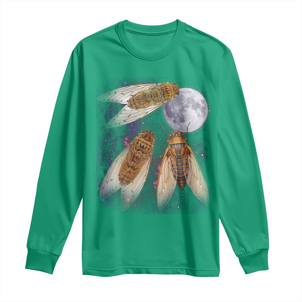 Funny 3 Cicadas Concert Fest Moon Cicada Reunion Long Sleeve Shirt