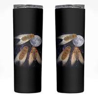 Funny 3 Cicadas Concert Fest Moon Cicada Reunion Skinny Tumbler