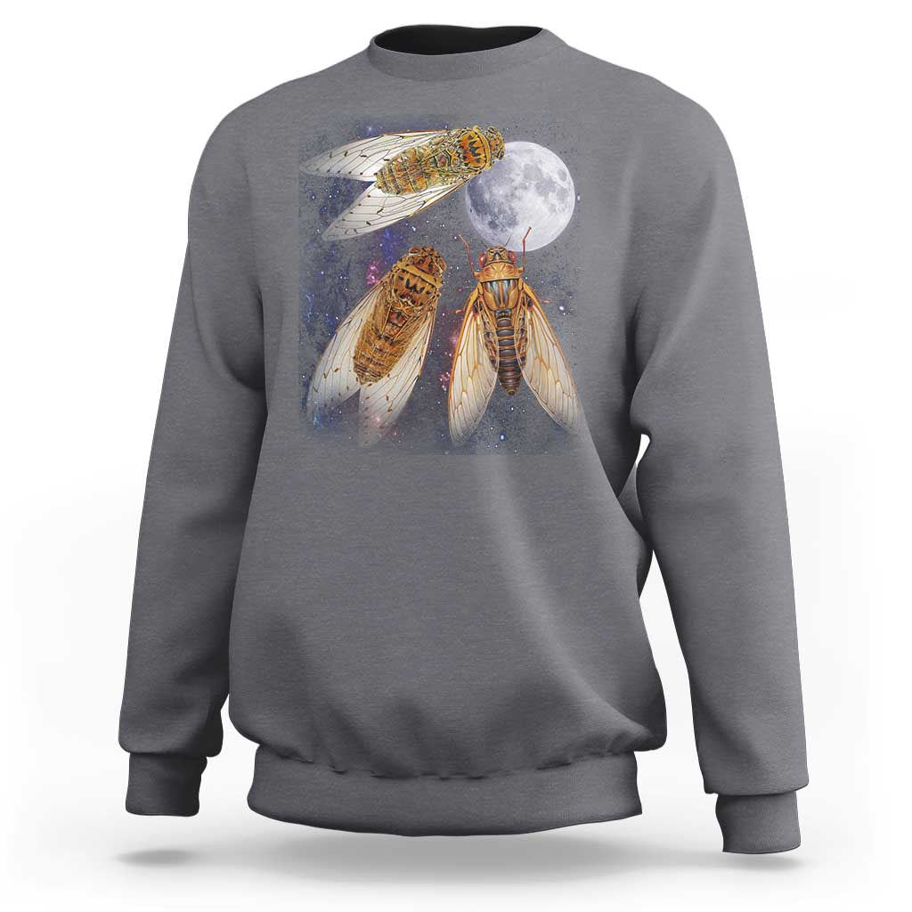 Funny 3 Cicadas Concert Fest Moon Cicada Reunion Sweatshirt