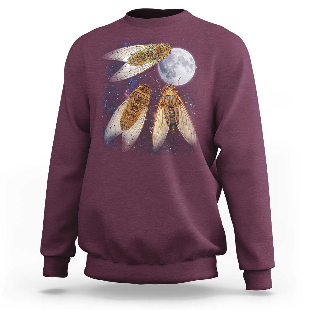 Funny 3 Cicadas Concert Fest Moon Cicada Reunion Sweatshirt