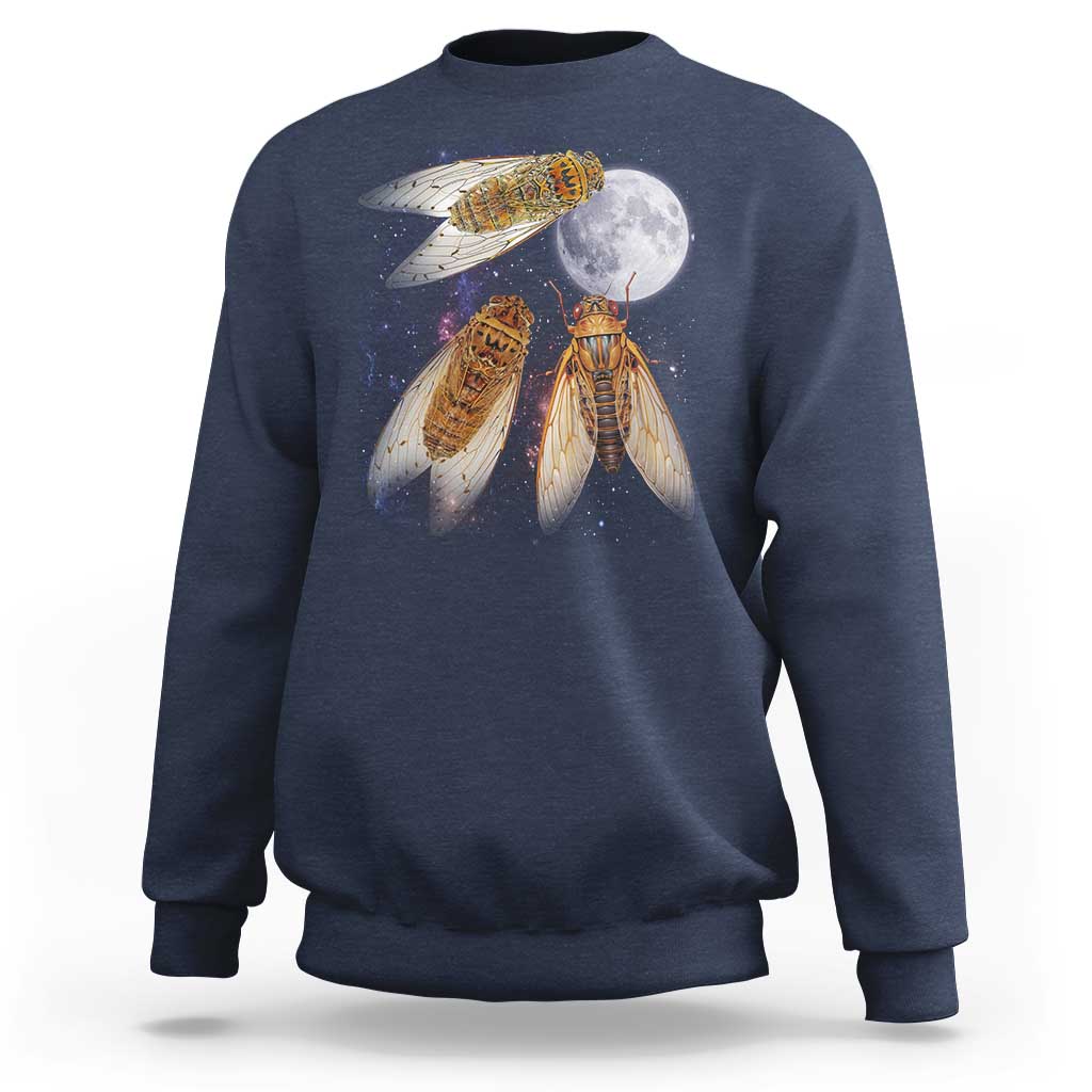 Funny 3 Cicadas Concert Fest Moon Cicada Reunion Sweatshirt