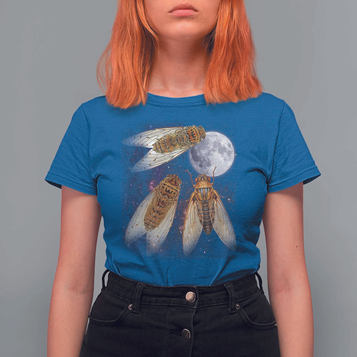 Funny 3 Cicadas Concert Fest Moon Cicada Reunion T Shirt For Women