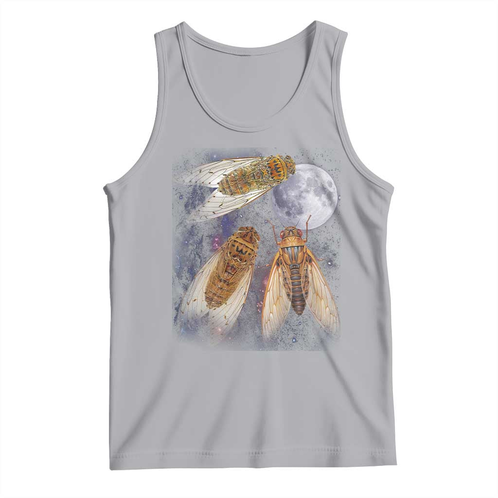 Funny 3 Cicadas Concert Fest Moon Cicada Reunion Tank Top