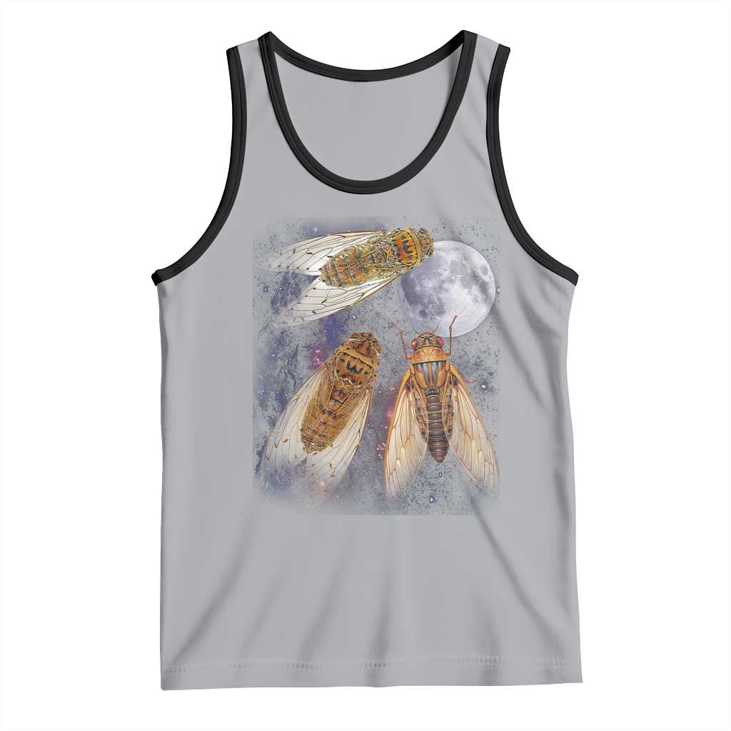 Funny 3 Cicadas Concert Fest Moon Cicada Reunion Tank Top