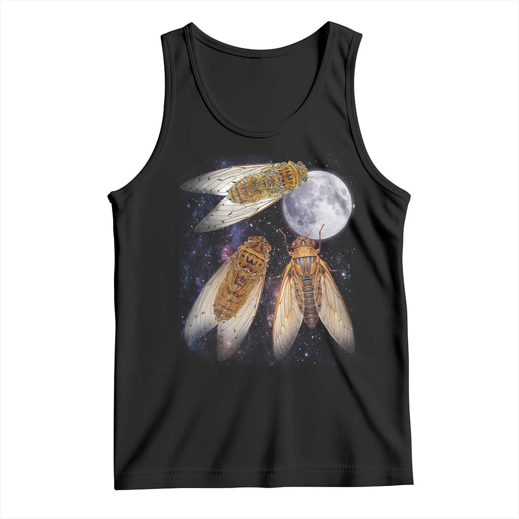 Funny 3 Cicadas Concert Fest Moon Cicada Reunion Tank Top