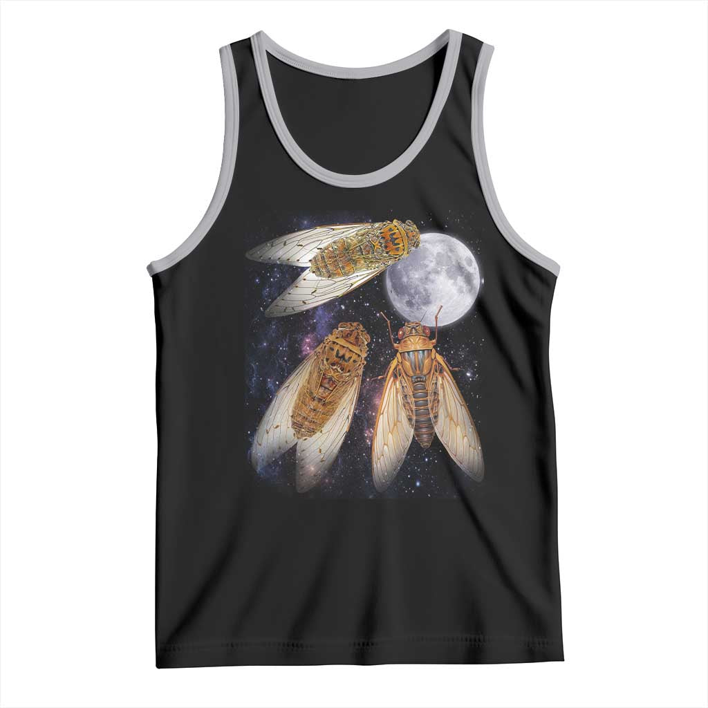 Funny 3 Cicadas Concert Fest Moon Cicada Reunion Tank Top