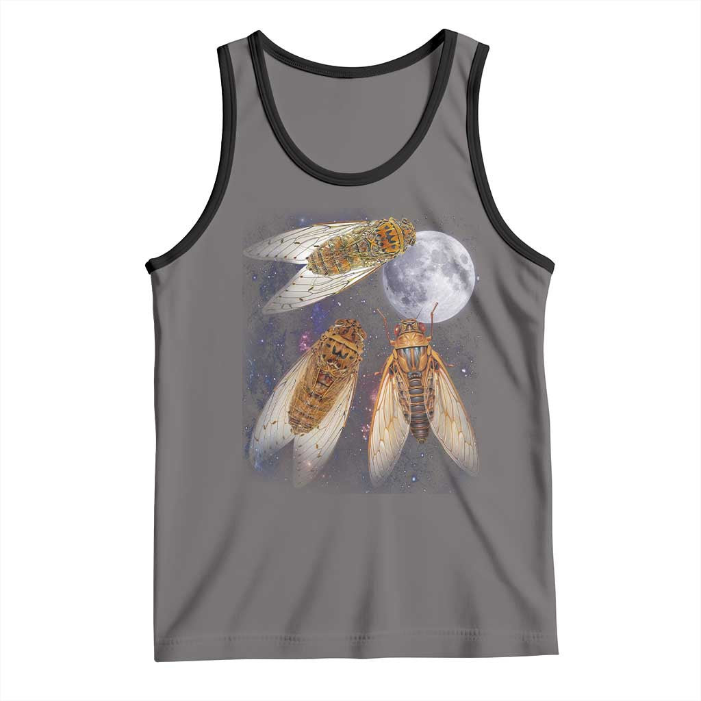 Funny 3 Cicadas Concert Fest Moon Cicada Reunion Tank Top