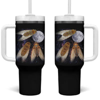 Funny 3 Cicadas Concert Fest Moon Cicada Reunion Tumbler With Handle