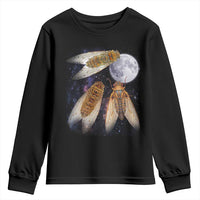 Funny 3 Cicadas Concert Fest Moon Cicada Reunion Youth Sweatshirt