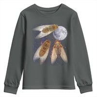 Funny 3 Cicadas Concert Fest Moon Cicada Reunion Youth Sweatshirt
