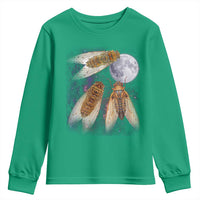 Funny 3 Cicadas Concert Fest Moon Cicada Reunion Youth Sweatshirt