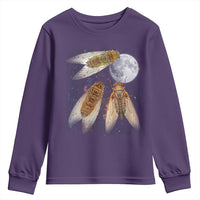 Funny 3 Cicadas Concert Fest Moon Cicada Reunion Youth Sweatshirt