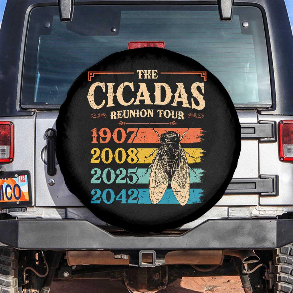 Funny Cicada Brood XIV 2025 Spare Tire Cover Periodical Cicada Tour 1907 2008 2042