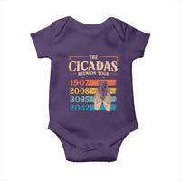 Funny Cicada Brood XIV 2025 Baby Onesie Periodical Cicada Tour 1907 2008 2042