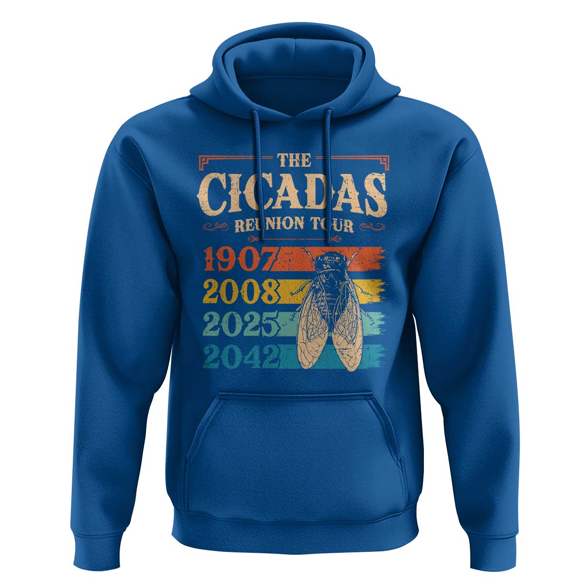 Funny Cicada Brood XIV 2025 Hoodie Periodical Cicada Tour 1907 2008 2042