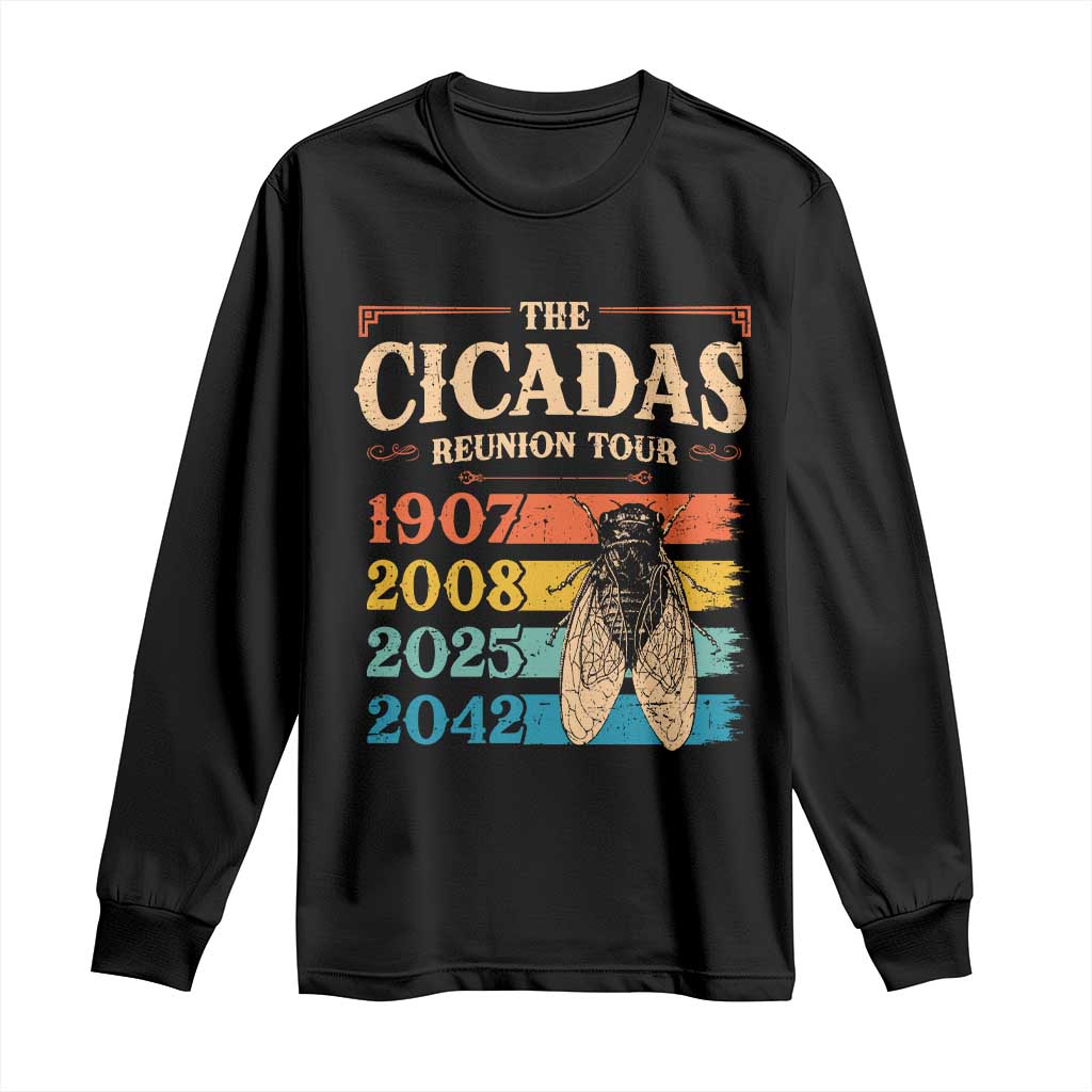 Funny Cicada Brood XIV 2025 Long Sleeve Shirt Periodical Cicada Tour 1907 2008 2042