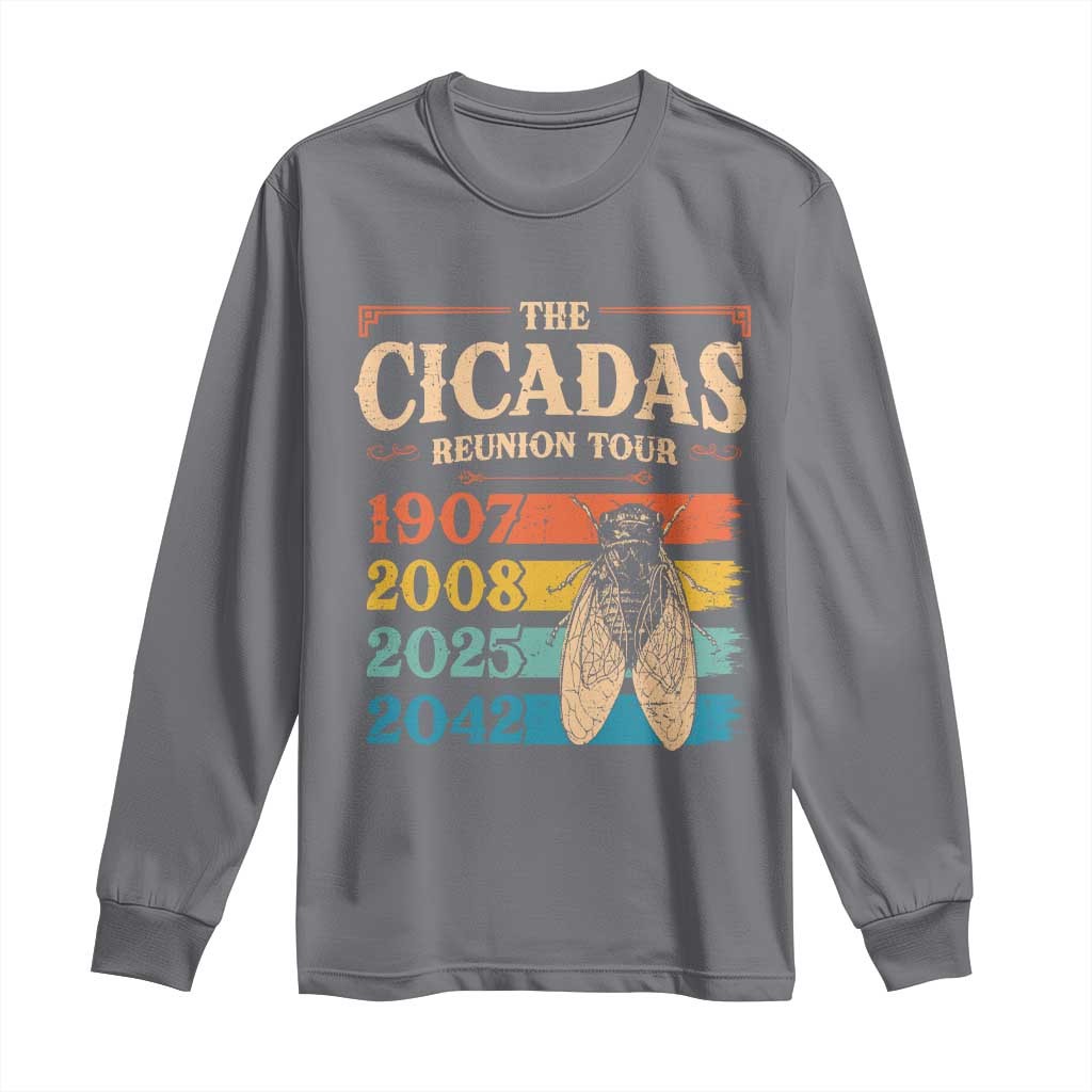 Funny Cicada Brood XIV 2025 Long Sleeve Shirt Periodical Cicada Tour 1907 2008 2042